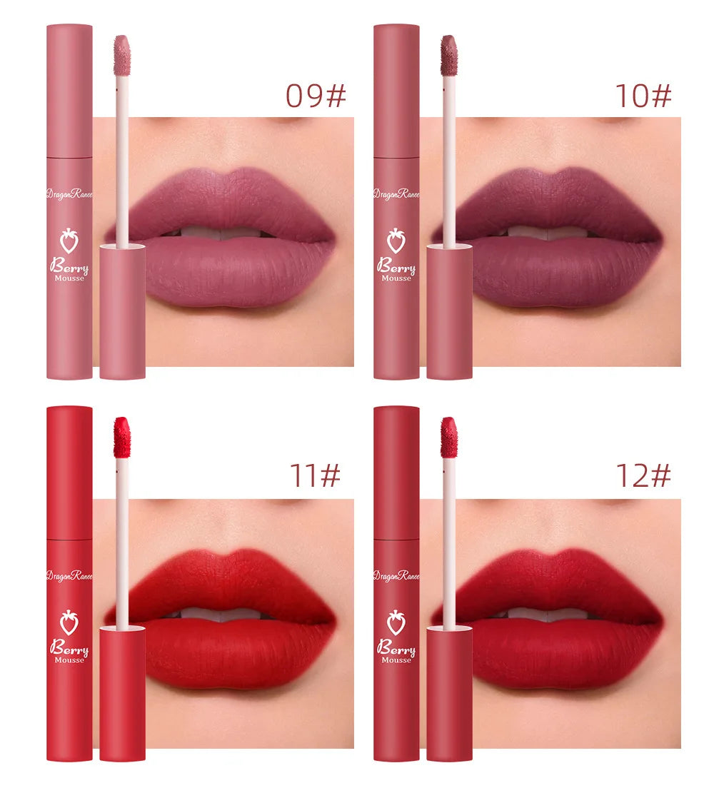 Nude Lip Gloss Matte Velvet Liquid Lipstick Waterproof Sexy Long Lasting Non-stick Cup Nude Red Make-up for Women Korea Cosmetic