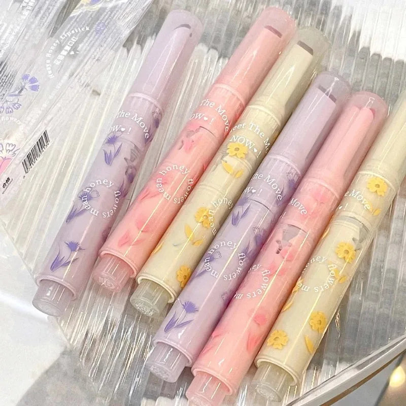 Clear Water Light Solid Lip Gloss Jelly Pink Lip Tint Mirror Glass Lip Glaze Heart-shaped Moisturising Lipstick Pencil Makeup