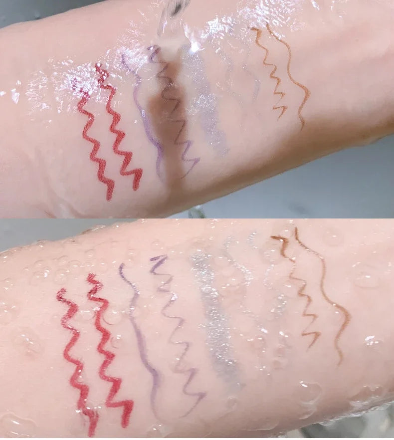 Waterproof Eyeliner Pencils Professional Fast Dry Smooth Eyes Brown Black Color Pigments Liquid Eye Liner Pen Make Up Tools