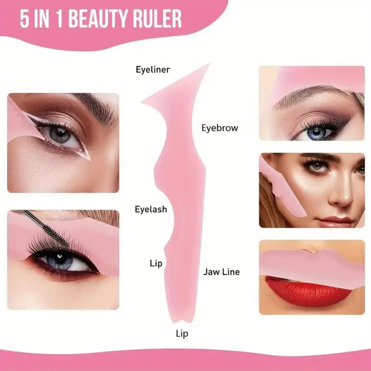 2Pcs Set Winged Eyeliner Stencil Mascara Shield Applicator Set Resusable Silicone Eyeliner Guide Tool for Eye Makeup,Mask Applic