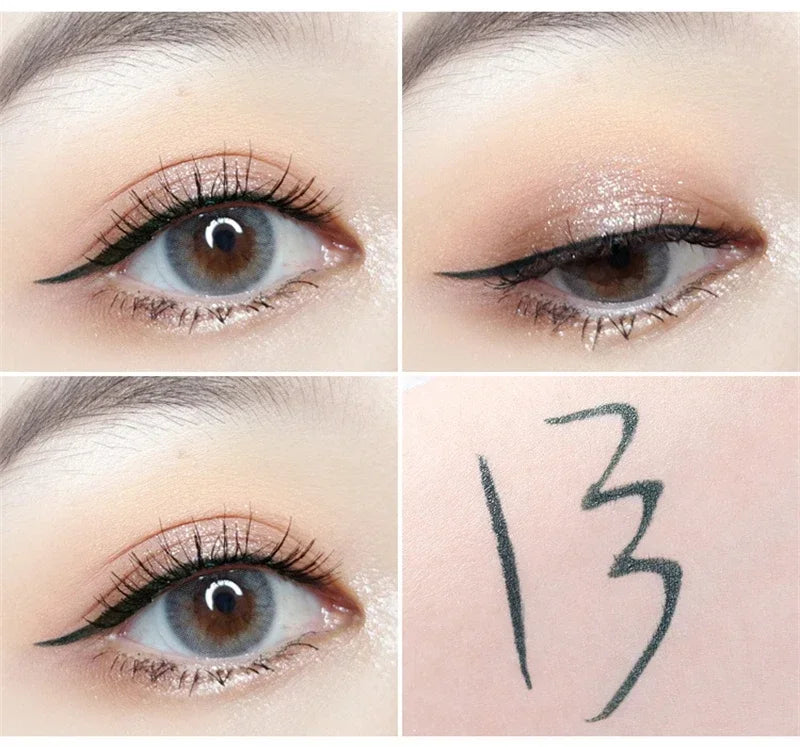 Waterproof Eyeliner Pencils Professional Fast Dry Smooth Eyes Brown Black Color Pigments Liquid Eye Liner Pen Make Up Tools