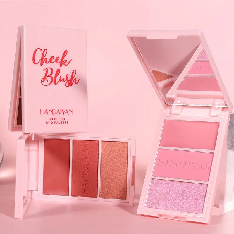 Multi-functional Highlighter Blush Eyeshadow Palette Natural Brighten Face Eye Nose Contour Shading Powder Dupe Makeup Cosmetics