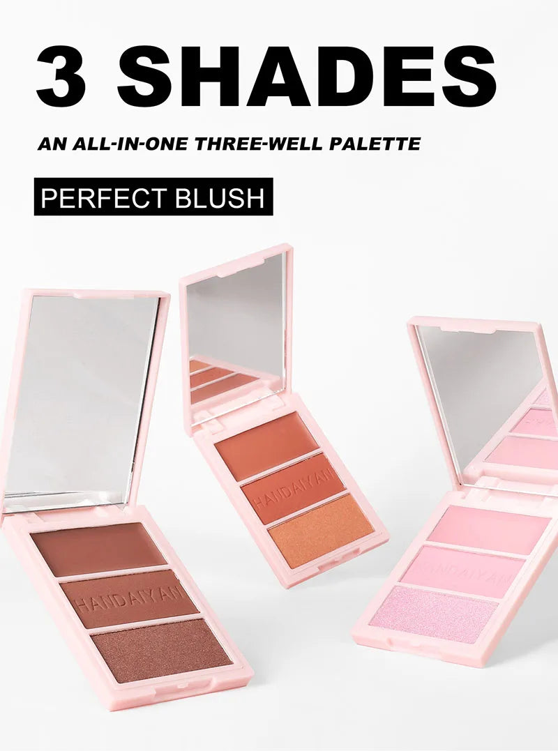 Multi-functional Highlighter Blush Eyeshadow Palette Natural Brighten Face Eye Nose Contour Shading Powder Dupe Makeup Cosmetics