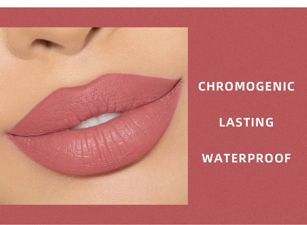 Nude Lip Gloss Matte Velvet Liquid Lipstick Waterproof Sexy Long Lasting Non-stick Cup Nude Red Make-up for Women Korea Cosmetic