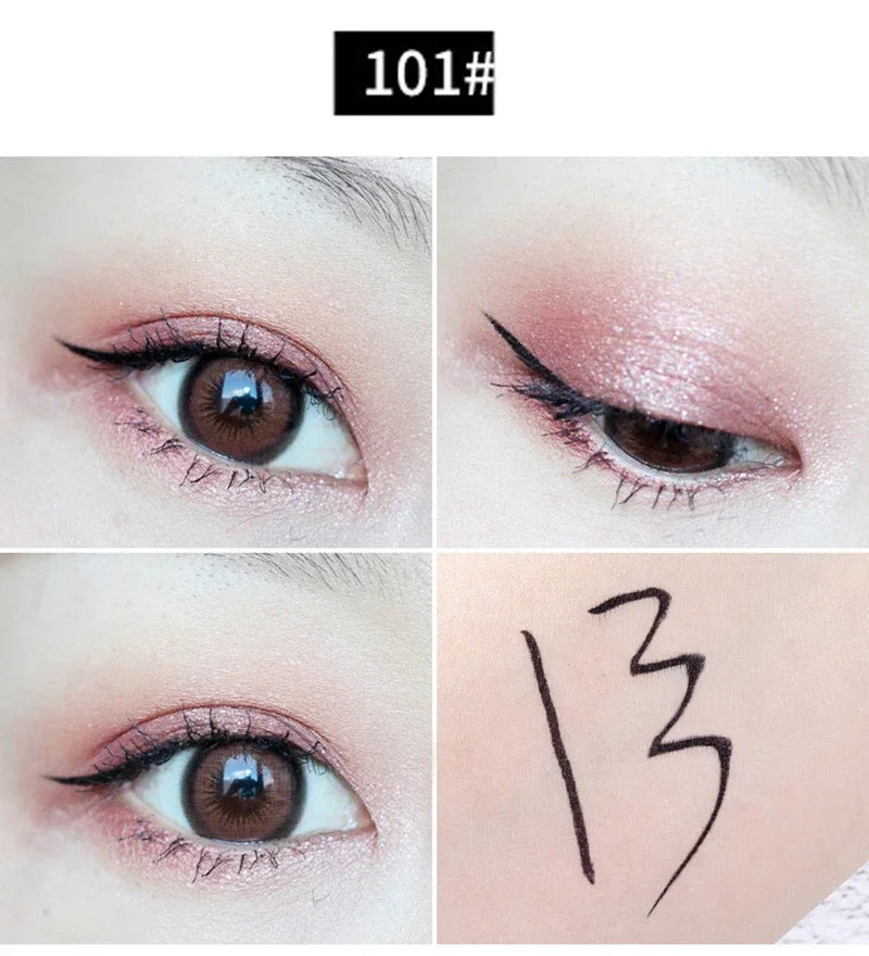Waterproof Eyeliner Pencils Professional Fast Dry Smooth Eyes Brown Black Color Pigments Liquid Eye Liner Pen Make Up Tools