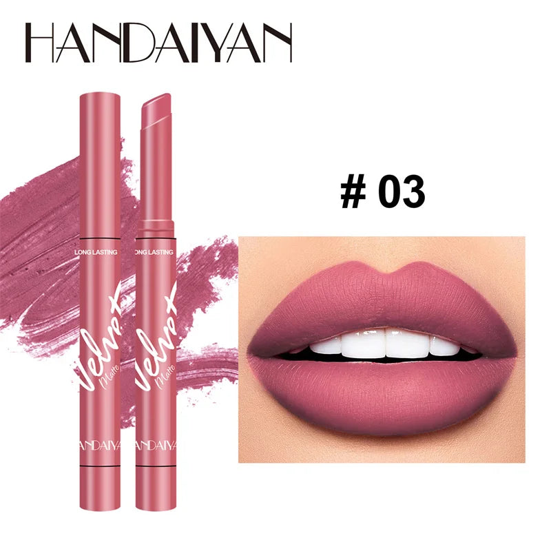New 8 Colors Makeup Matte Lipstick Waterproof Long Lasting Lip Stick Sexy Red Pink Velvet Nude Lipsticks Make Up Woman Cosmetics
