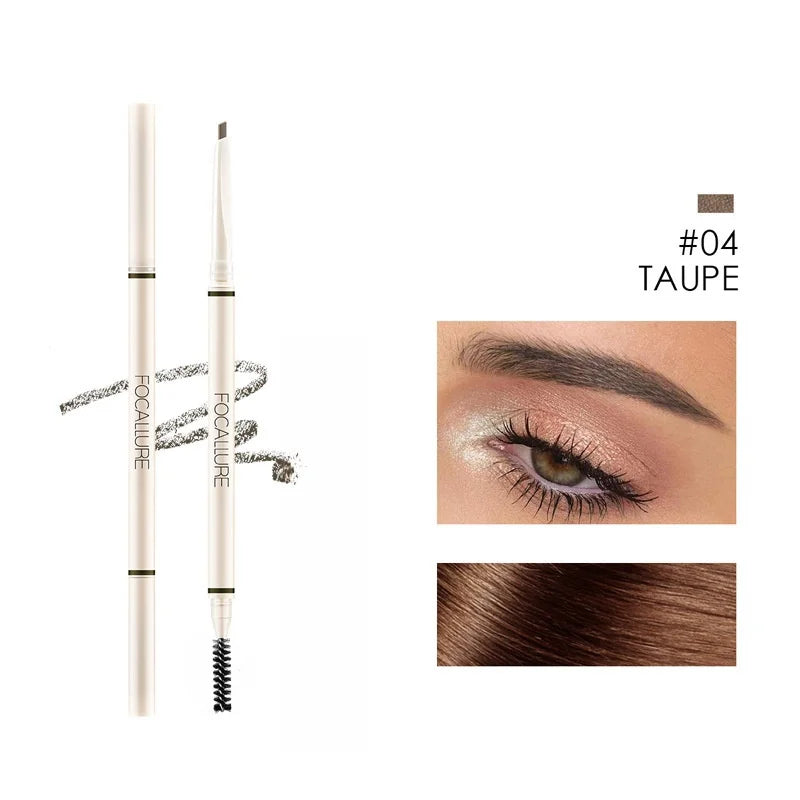 FOCALLURE Eyebrow Pencil Ultra Fine Eyebrow Enhancer Pen Brown Waterproof Long-lasting Precise Eye Brow Makeup Beauty Cosmetics