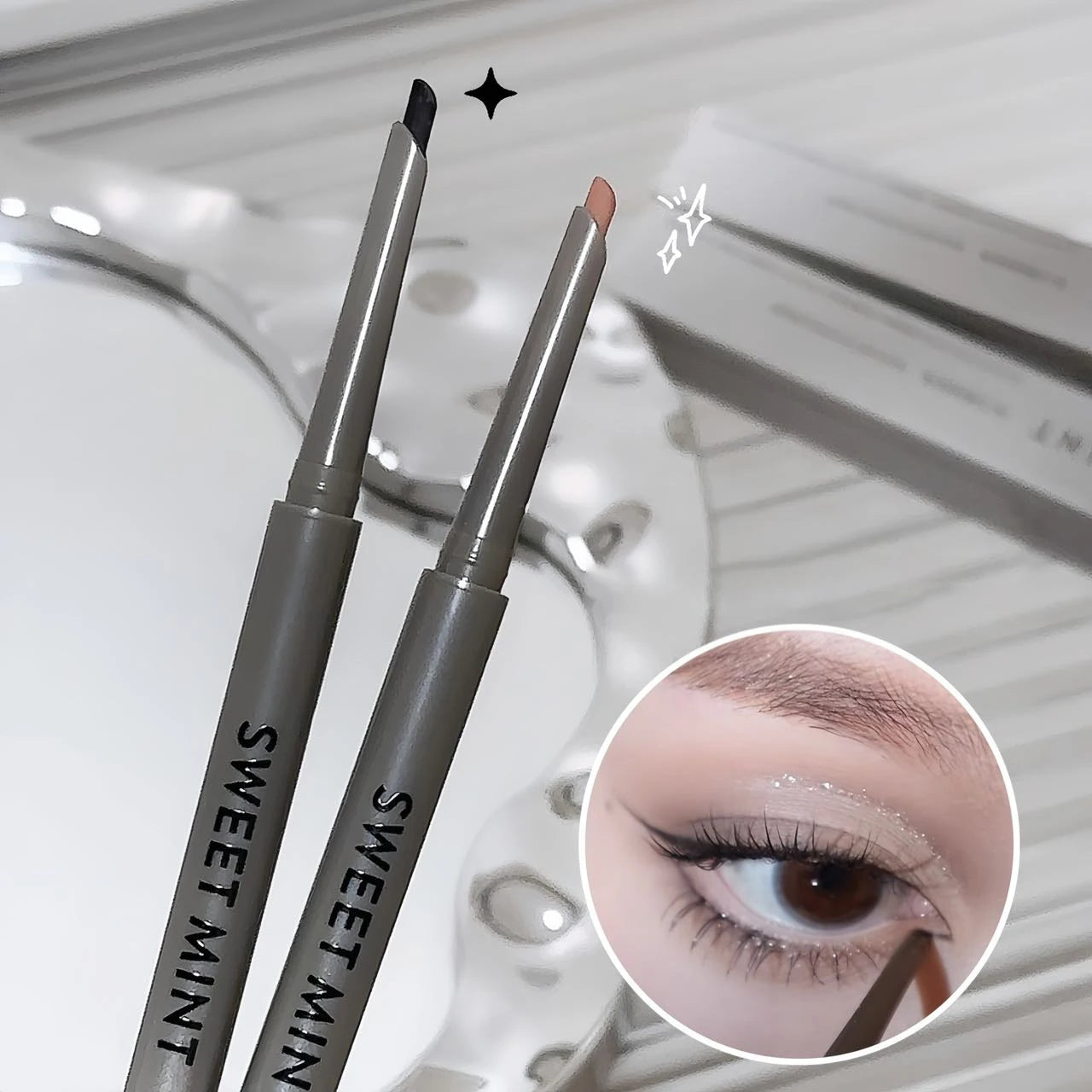 Silky Long-lasting Eye Liner Pencil Eyeliner Pen Natural Matte Wine Red Eyeliner Easy To Color Waterproof Eye Make Up Cosmetics