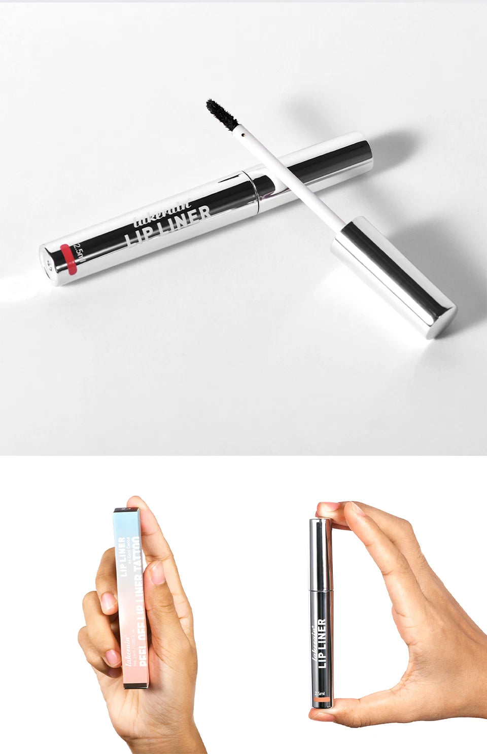 Peel Off Lip Liner Waterproof Long Lasting Liquid Lip Stick Lasting Makeup Liquid lipliner Containing Hyaluronic Acid Vitamin E