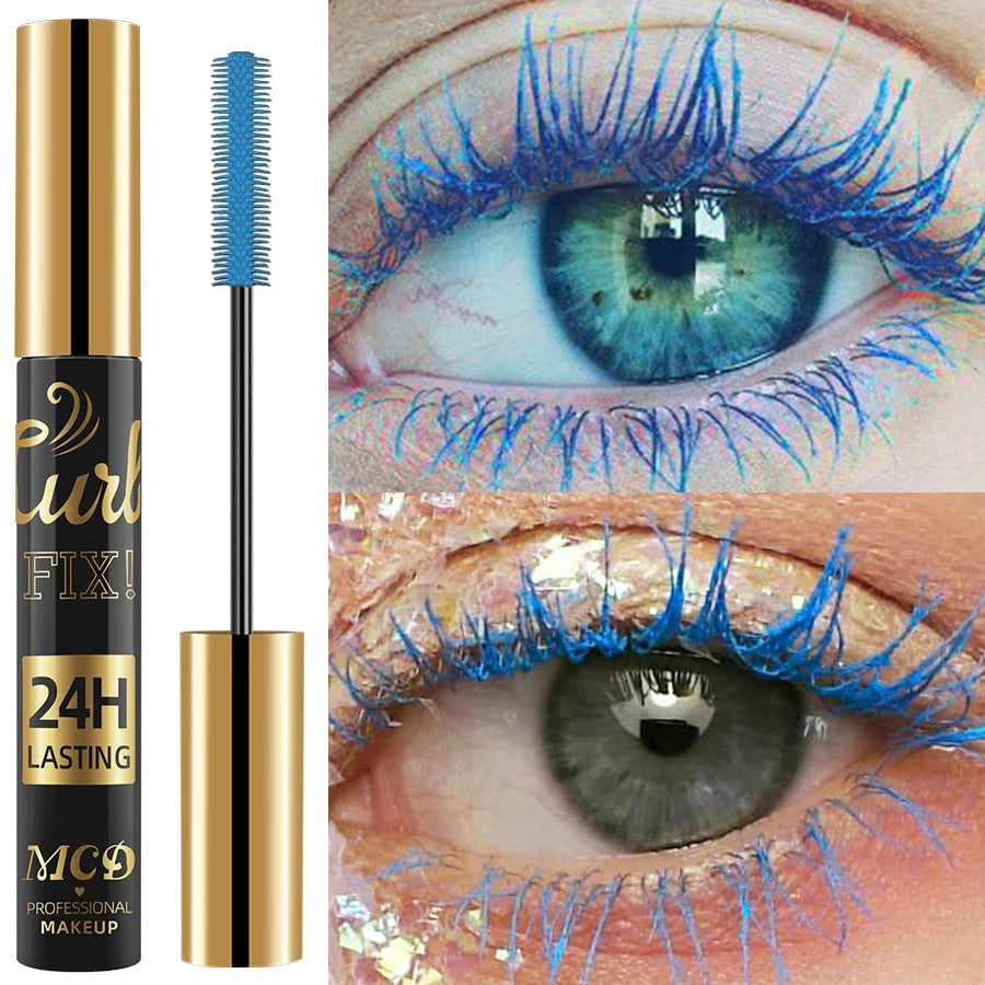 Blue 5D silk mascara with big eyes Waterproof Quick Dry Eyelash Extension Cream Make-up for women Eyelash mask