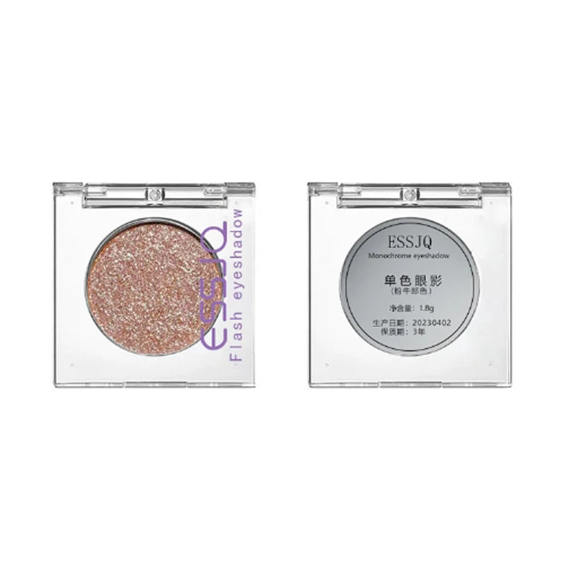 Monochrome White Shiny Highlighter Palette Make Up Glitter Eyeshadow Long-Lasting Pearlescent Shimmer Brighten Bronzers Makeup