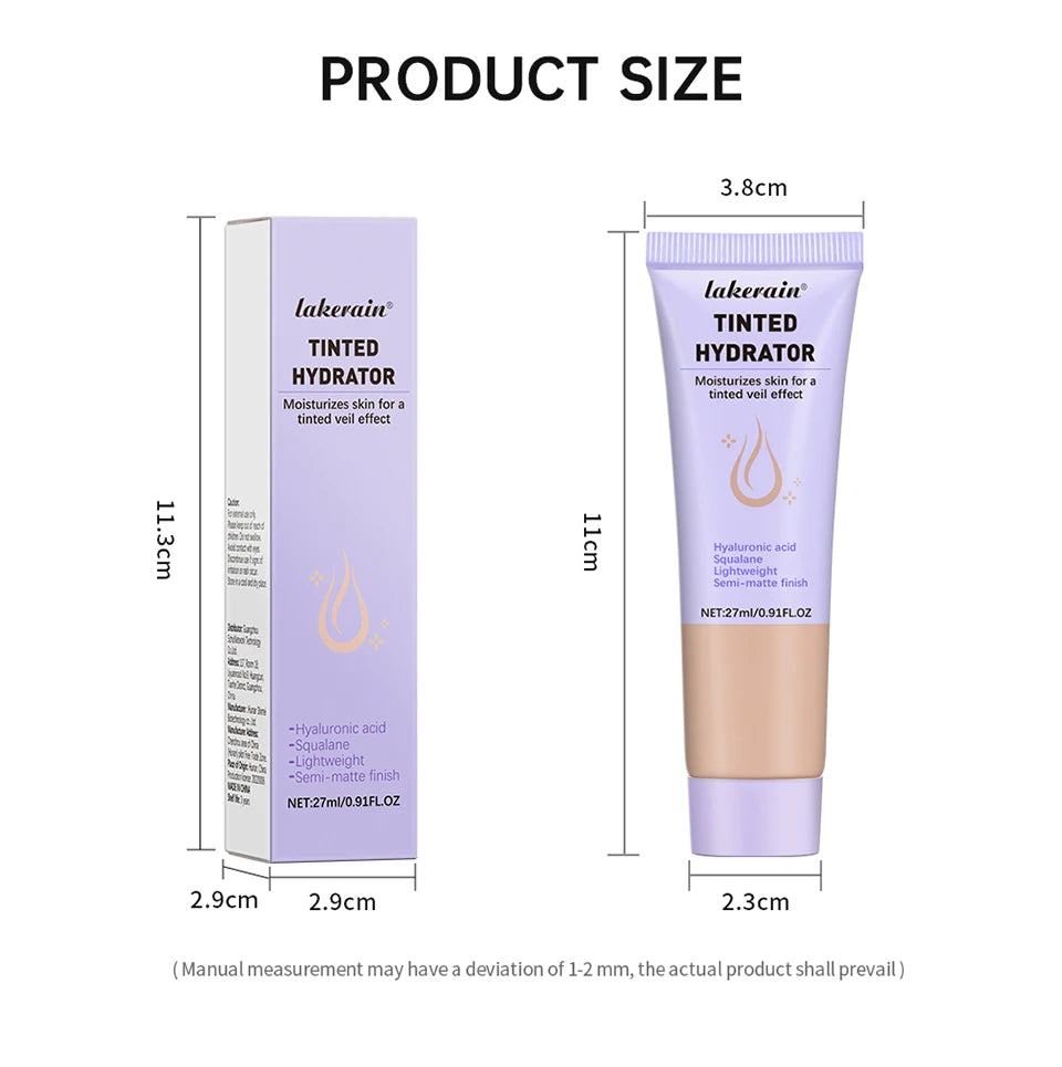 Strong Coverage Tinted Hydrator Make-up For Women Even Skin Tone Semi-matte Finish Natural Moisturizes The Skin Healthy Cosmetic