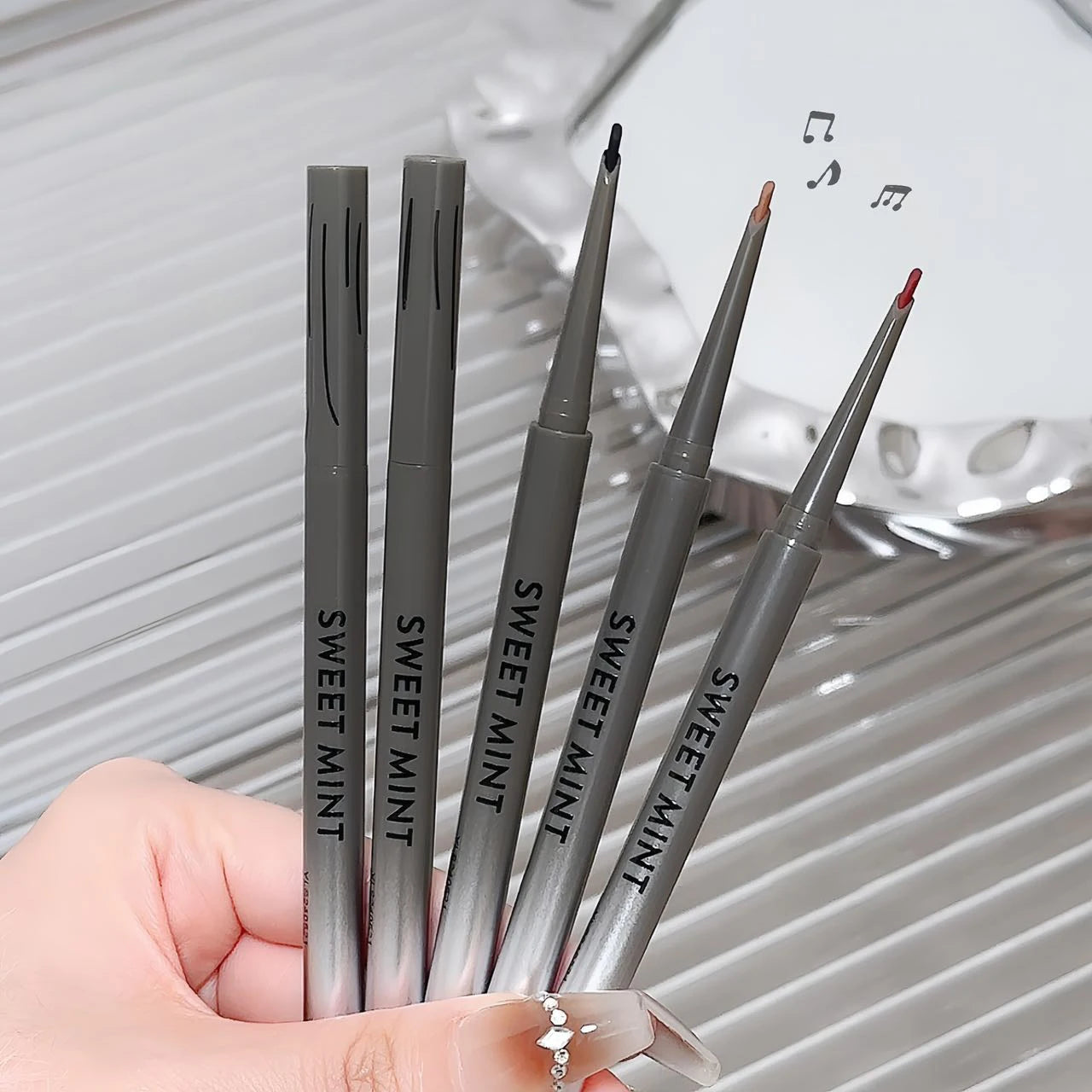 Silky Long-lasting Eye Liner Pencil Eyeliner Pen Natural Matte Wine Red Eyeliner Easy To Color Waterproof Eye Make Up Cosmetics