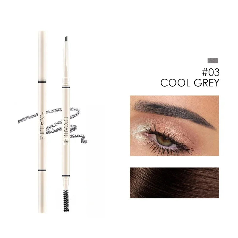 FOCALLURE Eyebrow Pencil Ultra Fine Eyebrow Enhancer Pen Brown Waterproof Long-lasting Precise Eye Brow Makeup Beauty Cosmetics