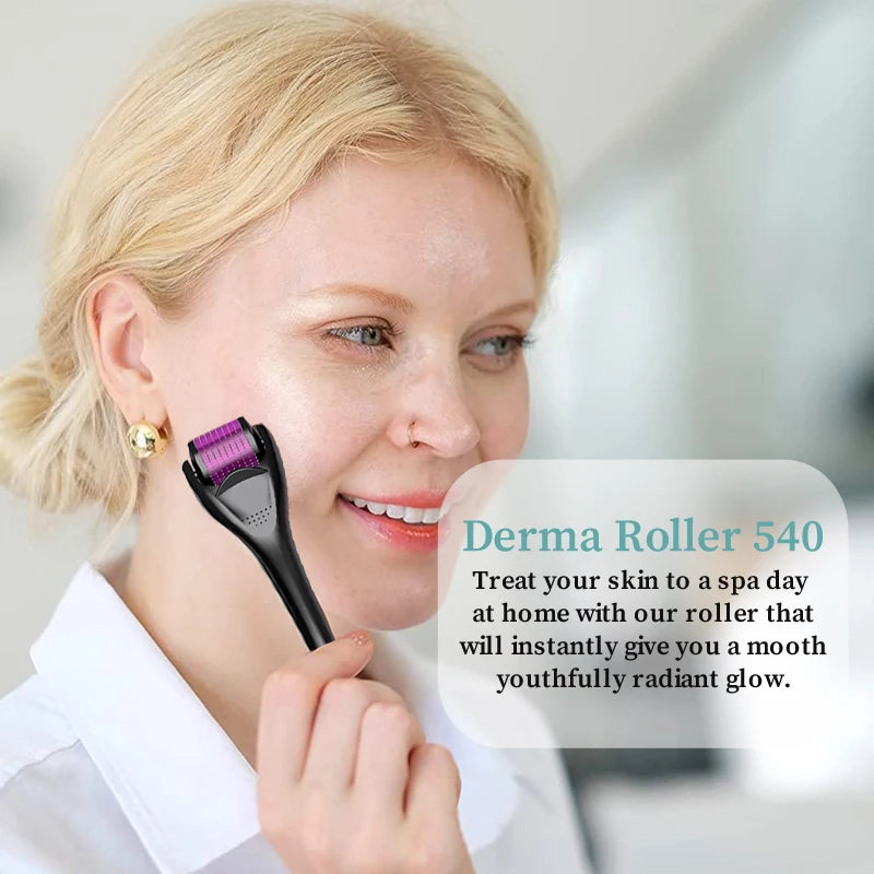 540 Needles for Facial Body Hair Growth Derma Roller for Skin Beard 0.2mm 0.25mm 0.3mm Needle Micro Face Roll Tool