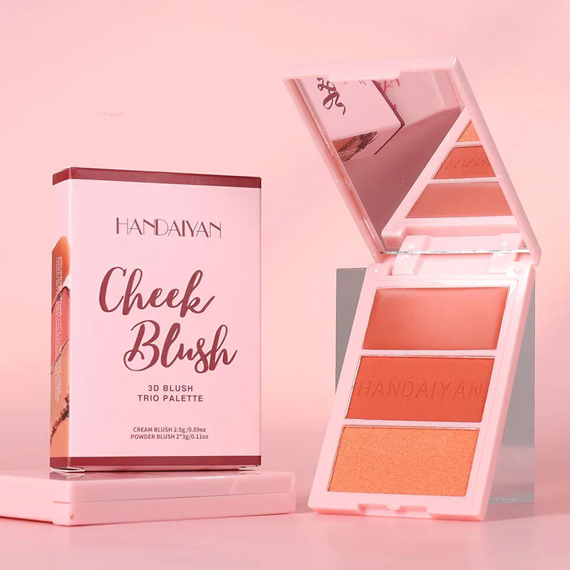 Multi-functional Highlighter Blush Eyeshadow Palette Natural Brighten Face Eye Nose Contour Shading Powder Dupe Makeup Cosmetics