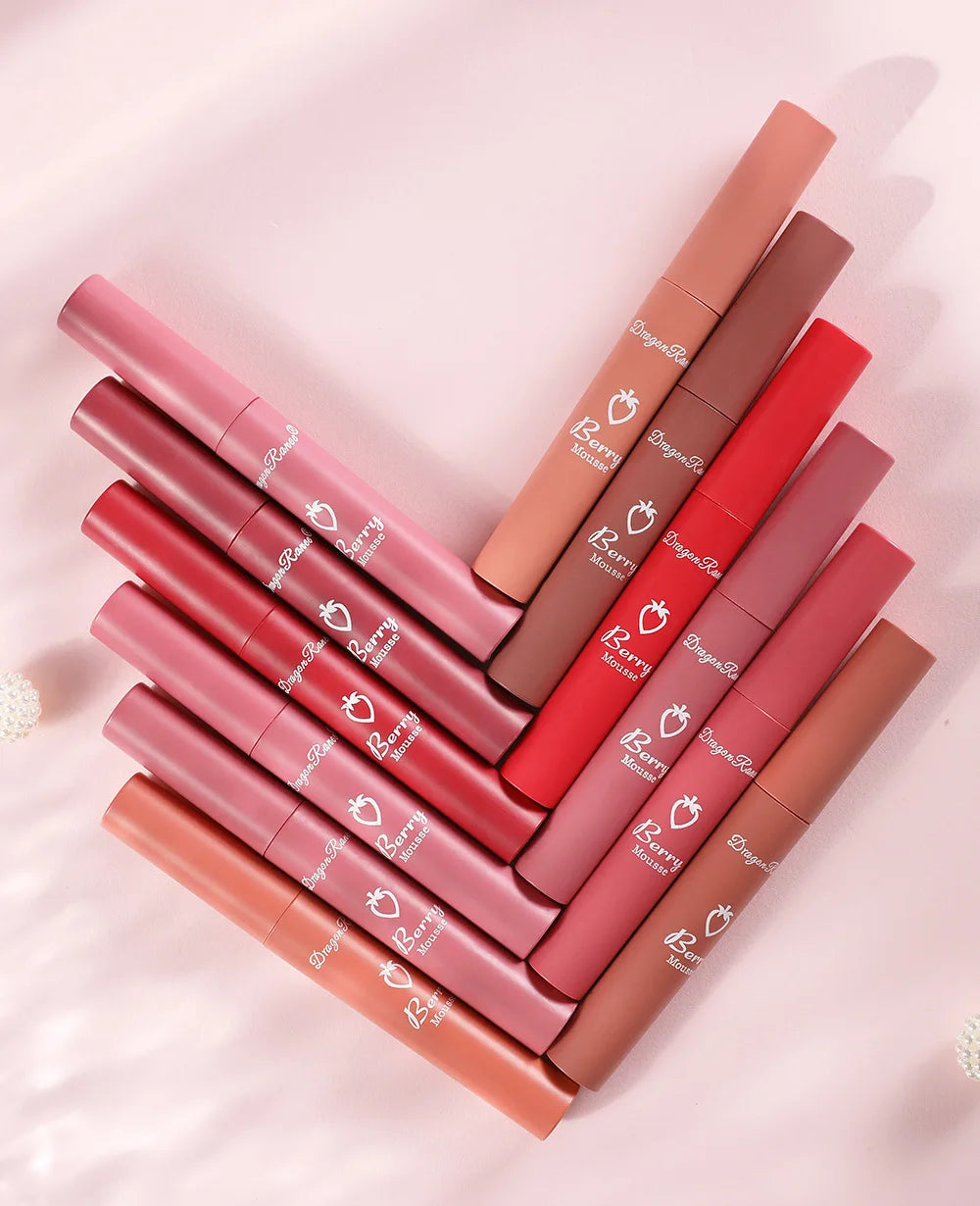 Nude Lip Gloss Matte Velvet Liquid Lipstick Waterproof Sexy Long Lasting Non-stick Cup Nude Red Make-up for Women Korea Cosmetic