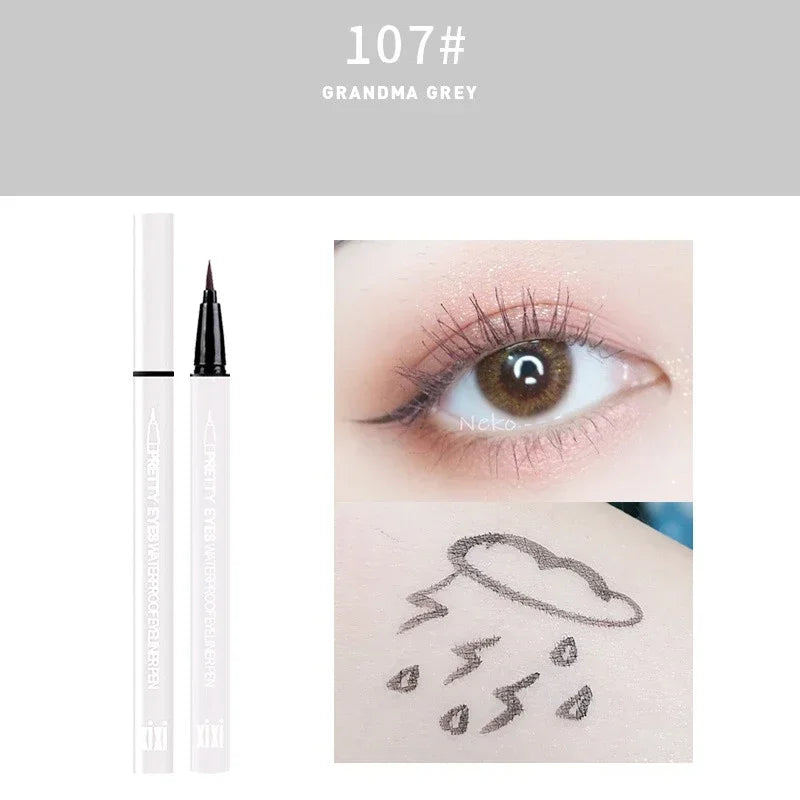 Waterproof Eyeliner Pencils Professional Fast Dry Smooth Eyes Brown Black Color Pigments Liquid Eye Liner Pen Make Up Tools
