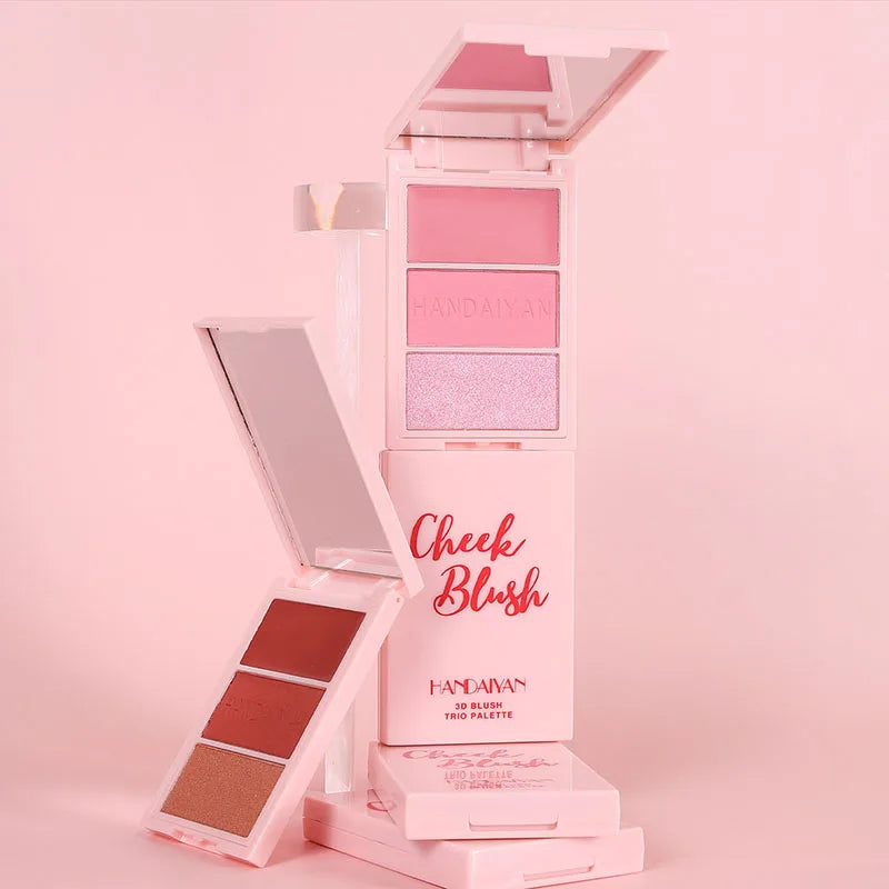 Multi-functional Highlighter Blush Eyeshadow Palette Natural Brighten Face Eye Nose Contour Shading Powder Dupe Makeup Cosmetics
