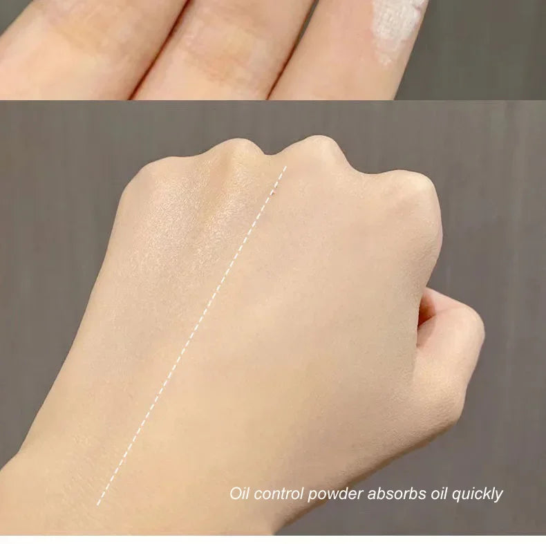 Natural Pressed Powder Transparent White Brighten Oil Control Concealer Lasting Face Makeup Setting Powder Waterproof Cosmetic