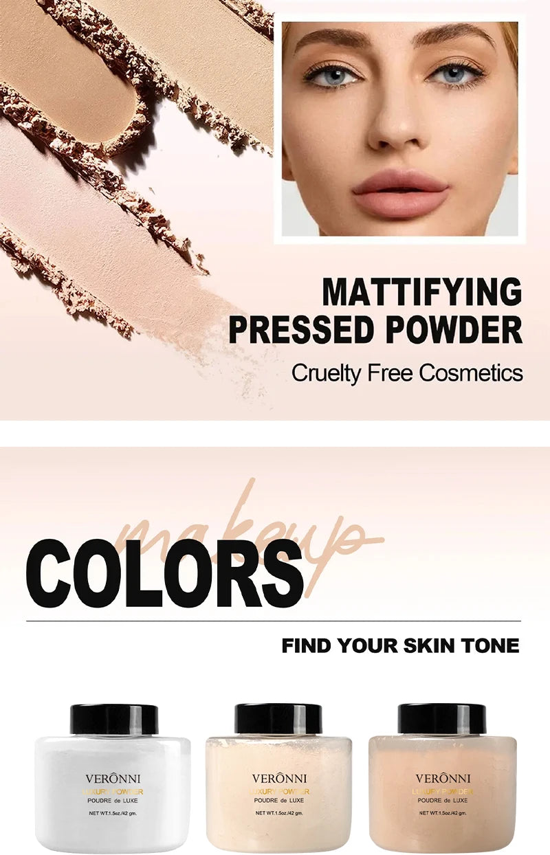 Banana Luxury Powder for Women Face Foundation Banana Powder Bottles Loose Powder Authentic Oil-Control Beauty Make Up Art Tools