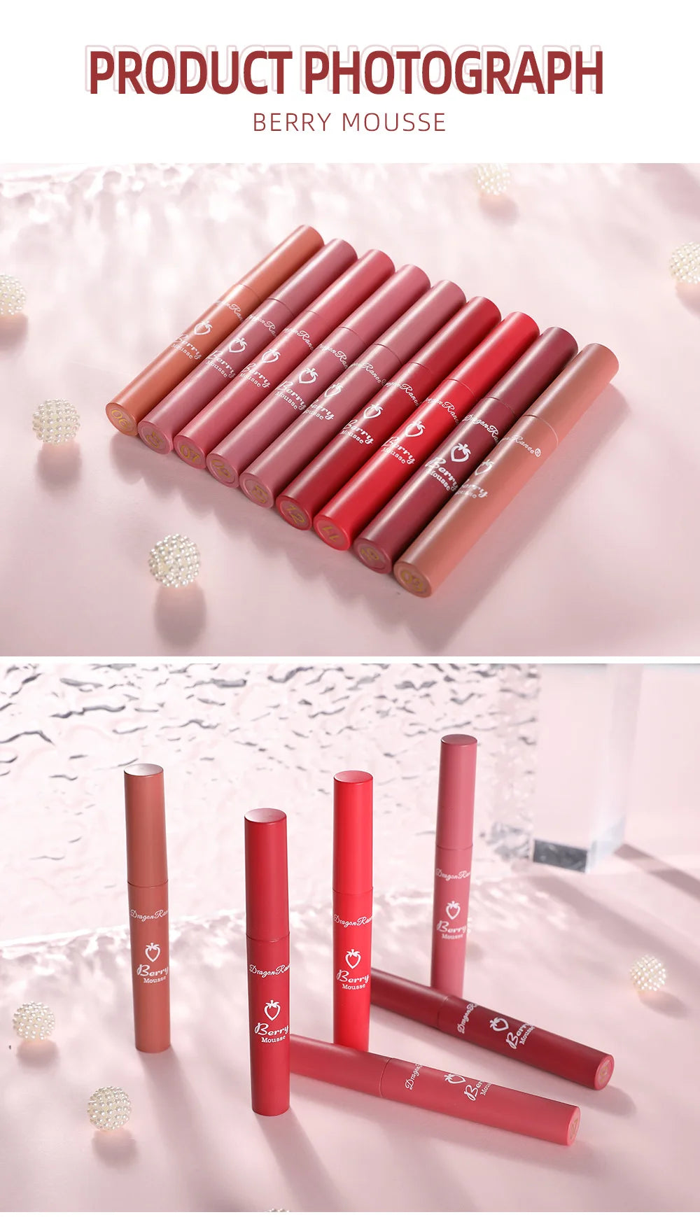 Nude Lip Gloss Matte Velvet Liquid Lipstick Waterproof Sexy Long Lasting Non-stick Cup Nude Red Make-up for Women Korea Cosmetic