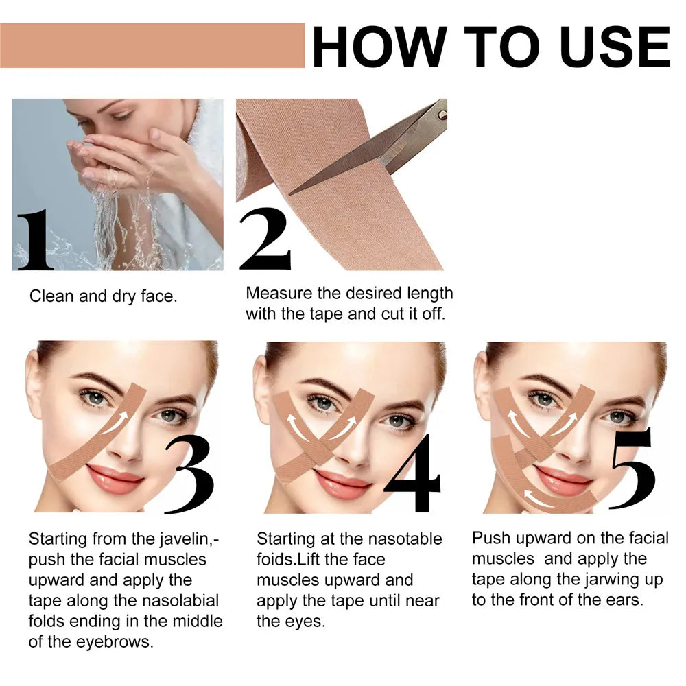 Face Lift Band Face Anti-sagging Lift Remove Eye Wrinkles V-shaped Face Breathable Lifting Face Paste Reusable Face Lift Tape