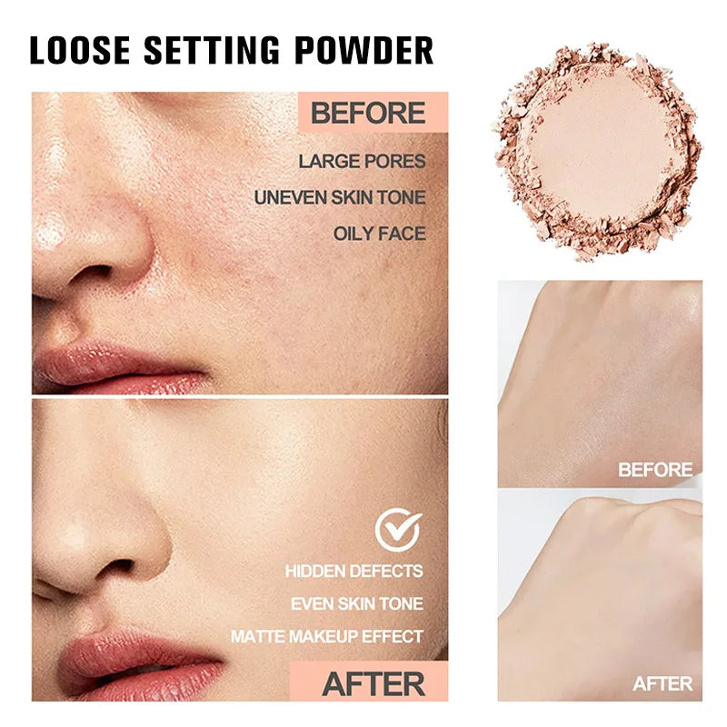 Banana Luxury Powder for Women Face Foundation Banana Powder Bottles Loose Powder Authentic Oil-Control Beauty Make Up Art Tools