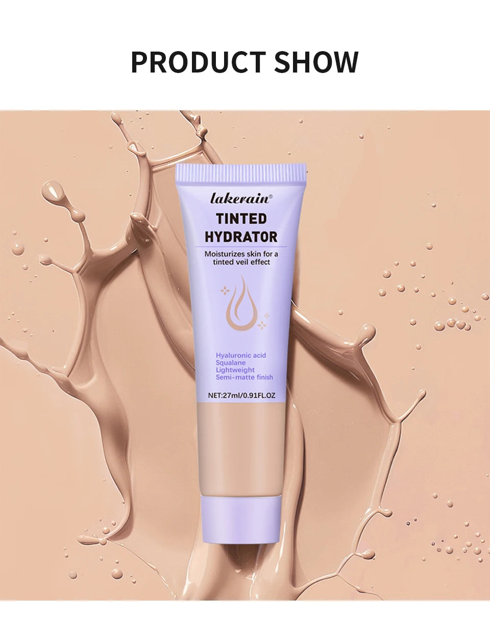 Strong Coverage Tinted Hydrator Make-up For Women Even Skin Tone Semi-matte Finish Natural Moisturizes The Skin Healthy Cosmetic