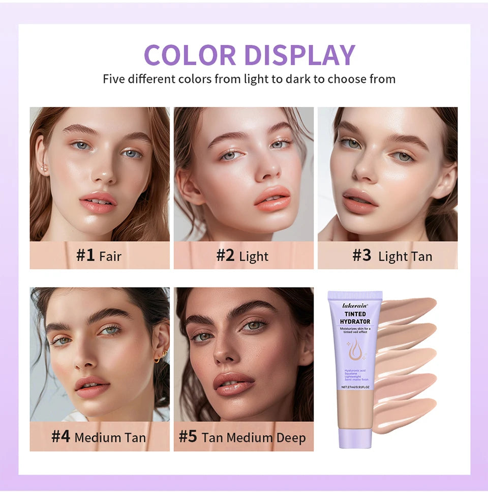 Strong Coverage Tinted Hydrator Make-up For Women Even Skin Tone Semi-matte Finish Natural Moisturizes The Skin Healthy Cosmetic
