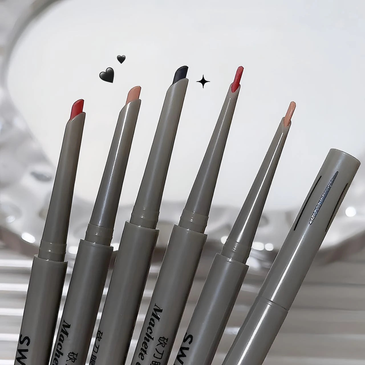 Silky Long-lasting Eye Liner Pencil Eyeliner Pen Natural Matte Wine Red Eyeliner Easy To Color Waterproof Eye Make Up Cosmetics
