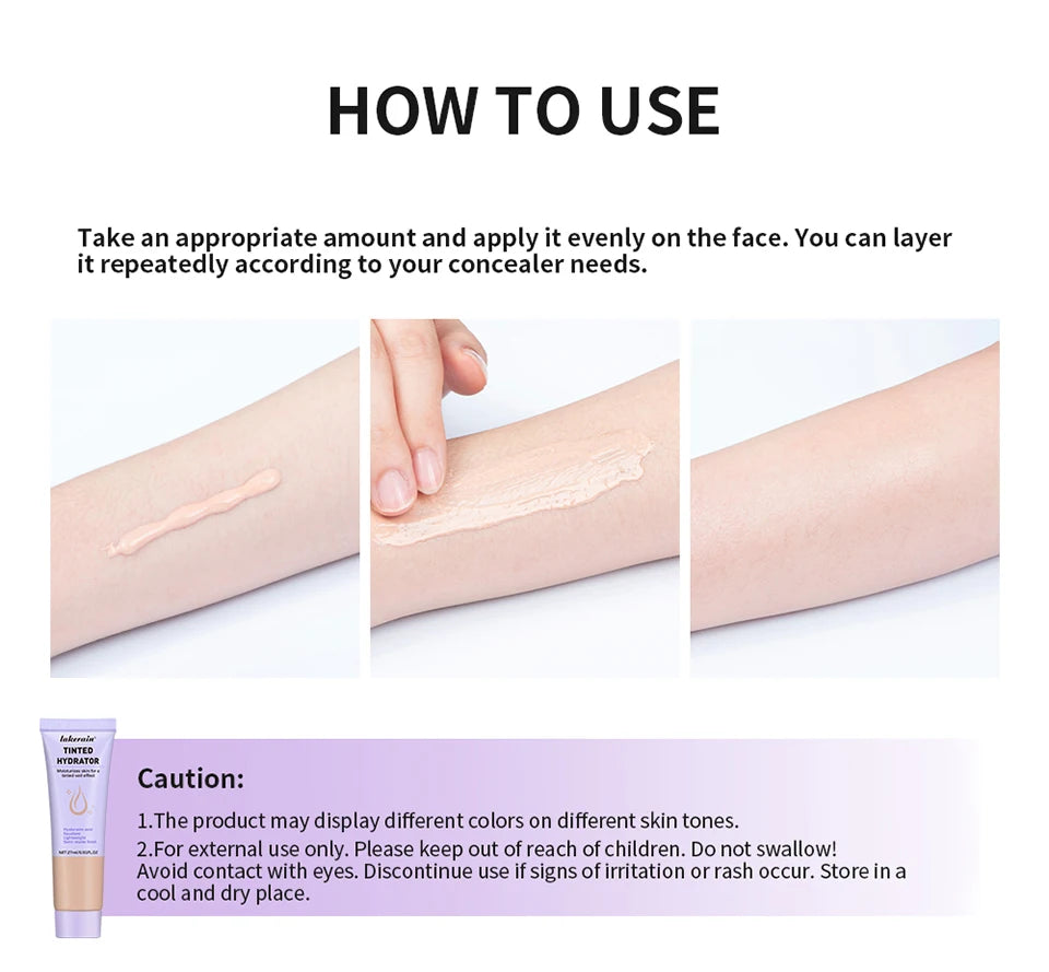 Strong Coverage Tinted Hydrator Make-up For Women Even Skin Tone Semi-matte Finish Natural Moisturizes The Skin Healthy Cosmetic