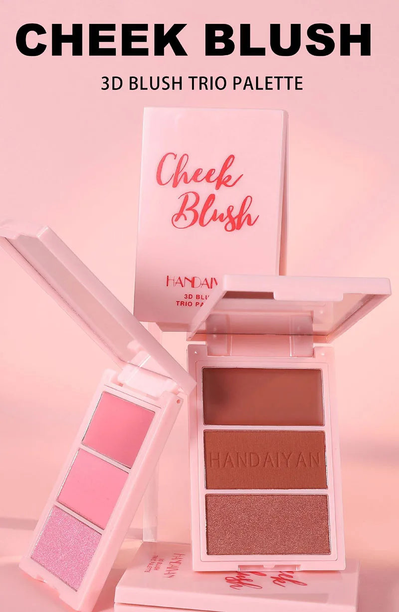 Multi-functional Highlighter Blush Eyeshadow Palette Natural Brighten Face Eye Nose Contour Shading Powder Dupe Makeup Cosmetics