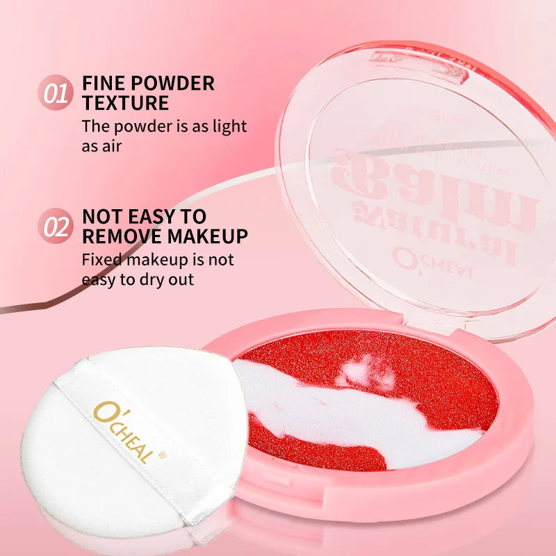 Ocheal Setting Powder Face Long Lasting Oil-controlling Contouring Powder Skin-friendly Skin Natural Cosmetics