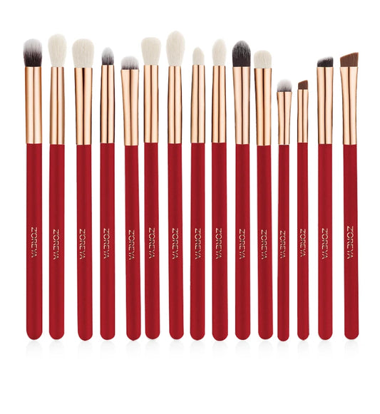 ZOREYA Rose Red Makeup Brushes Set Tools Professional Foundation Powder Eyeshadow Make up Brush Blush brochas de maquillaje