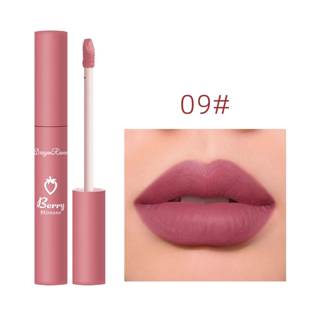 Nude Lip Gloss Matte Velvet Liquid Lipstick Waterproof Sexy Long Lasting Non-stick Cup Nude Red Make-up for Women Korea Cosmetic