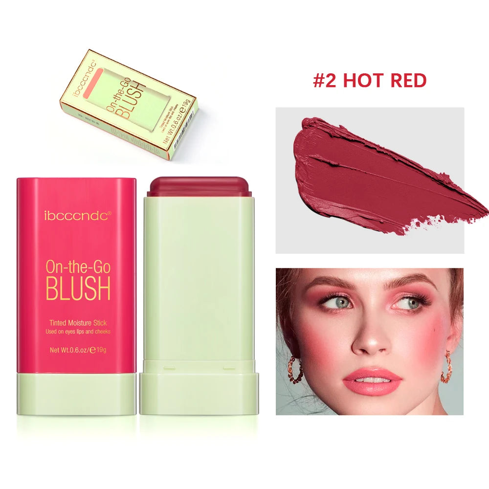 Make Up Functional Blush Stick Easy Color Rouge Blusher Cream Waterproof High Color Rendering Brightening Skin Tone Hot