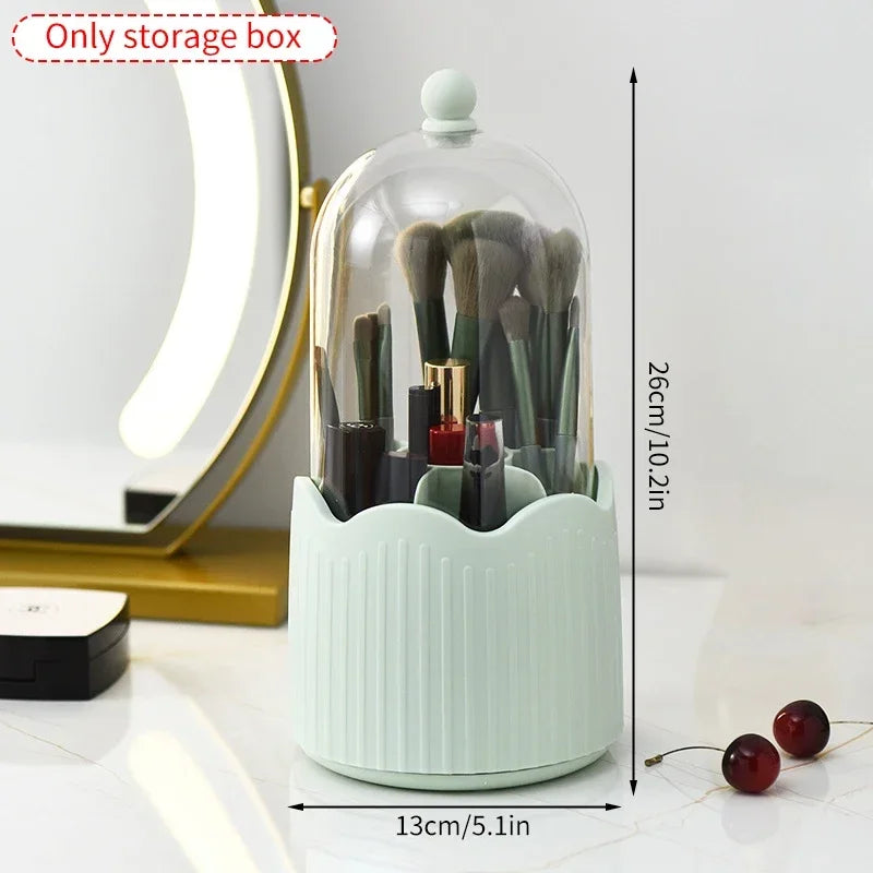 Large Cosmet Storag Box Luxury Dresser Organizer Box with Lid Makeup Organiser Dust-proof Cotton Pads Jewelry Make Up Organizer