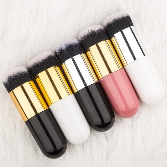 1Pcs New Chubby Pier Foundation Brush Flat Cream Makeup Brushes Professional Cosmetic Make-up Brush