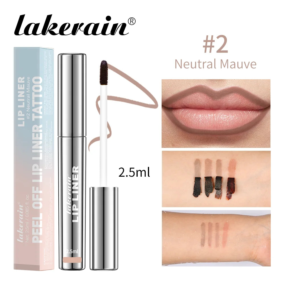 Peel Off Lip Liner Waterproof Long Lasting Liquid Lip Stick Lasting Makeup Liquid lipliner Containing Hyaluronic Acid Vitamin E