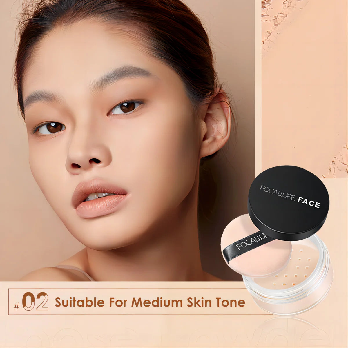 FOCALLURE Face Powder Waterproof Long-lasting 9 Colors Oil-control Matte Translucent Makeup Setting Powder Women Cosmetics