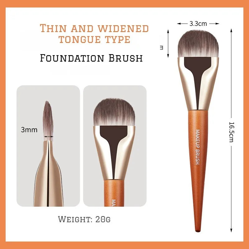 Ultra Thin Foundation Brush Lightweight and Thin Face Contour Brush Flat Contour Brush Blending Foundation Cream Makeup Brushes