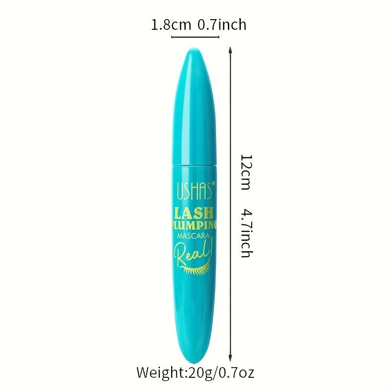 USHAS Ultra Long Lasting Mascara 4D Waterproof Mascara Liquid Fiber Mascara 360 Degree Spiral Brush Eyelashes Extension Makeup