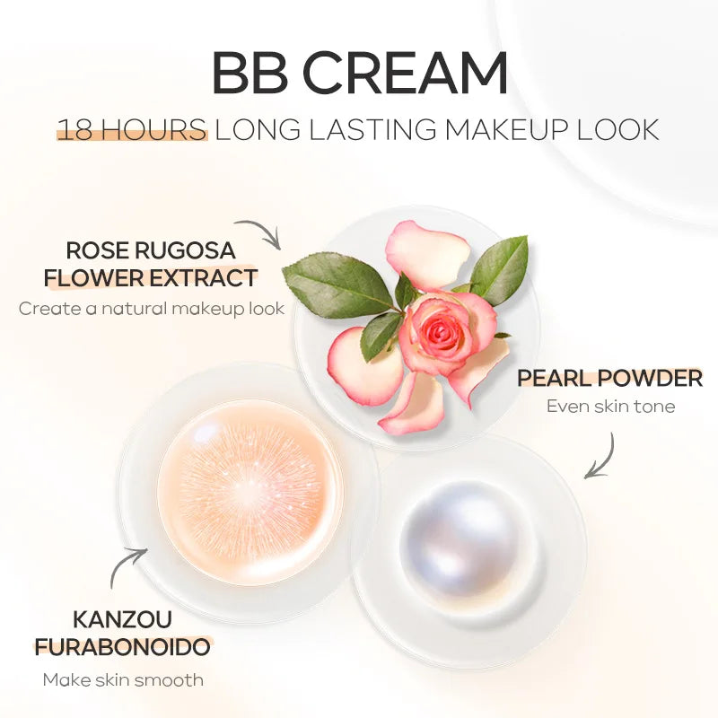 LAIKOU BB Cream Face Base Liquid Foundation Makeup Waterproof Long Lasting Facial Concealer Whitening Cream Korean Make Up