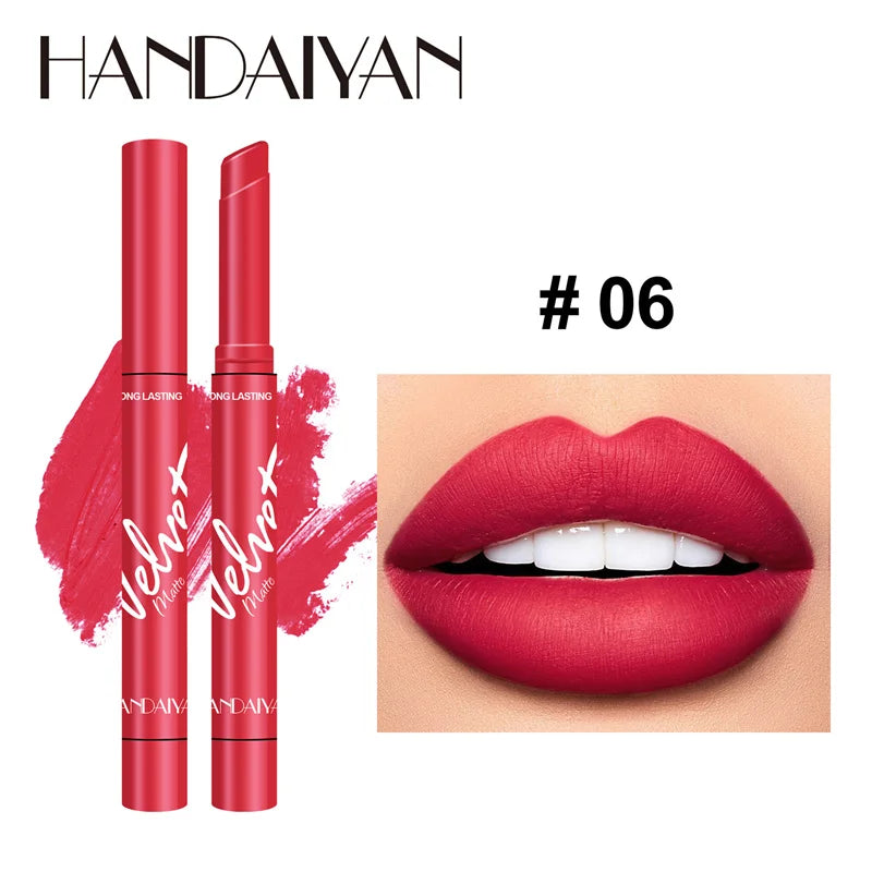 New 8 Colors Makeup Matte Lipstick Waterproof Long Lasting Lip Stick Sexy Red Pink Velvet Nude Lipsticks Make Up Woman Cosmetics