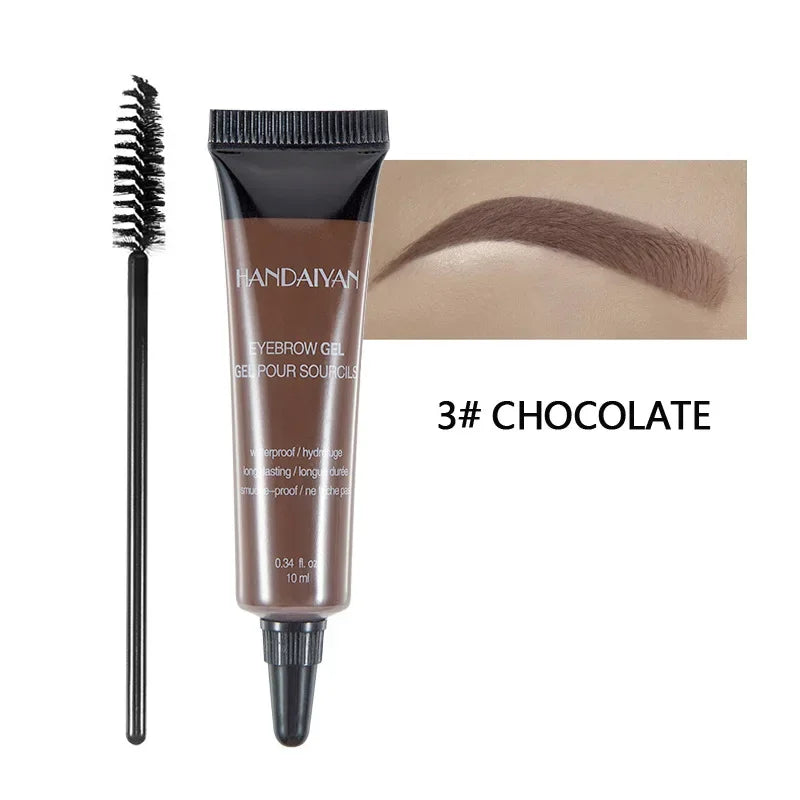 HANDAIYAN 6 Colors Eyebrow Dye Waterproof Tint Makeup Brush Set Brown Enhancer Eye Brow Dye Cream Make Up Paint Cosmetic