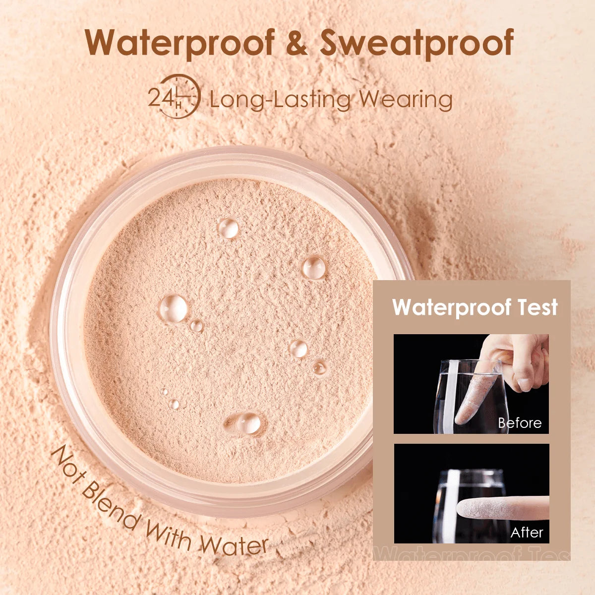 FOCALLURE Face Powder Waterproof Long-lasting 9 Colors Oil-control Matte Translucent Makeup Setting Powder Women Cosmetics