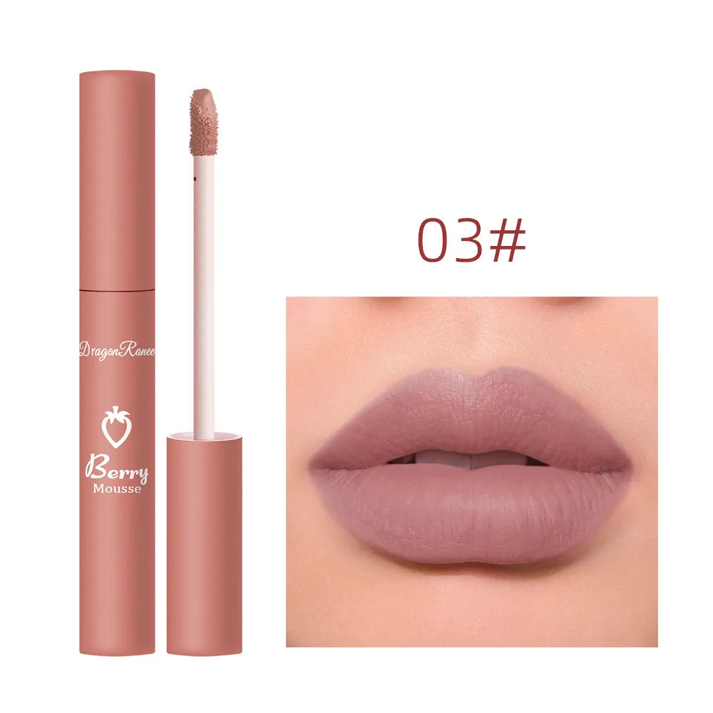 Nude Lip Gloss Matte Velvet Liquid Lipstick Waterproof Sexy Long Lasting Non-stick Cup Nude Red Make-up for Women Korea Cosmetic