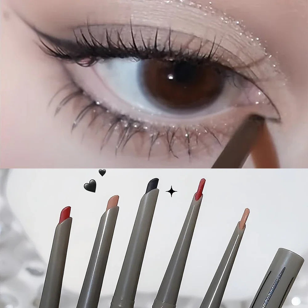 Silky Long-lasting Eye Liner Pencil  Eyeliner Pen Natural Matte Wine Red Eyeliner Easy To Color Waterproof Eye Make Up Cosmetics