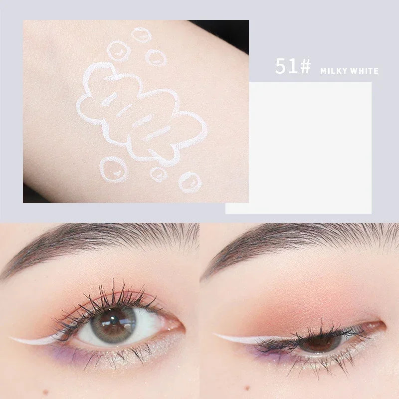 Waterproof Eyeliner Pencils Professional Fast Dry Smooth Eyes Brown Black Color Pigments Liquid Eye Liner Pen Make Up Tools